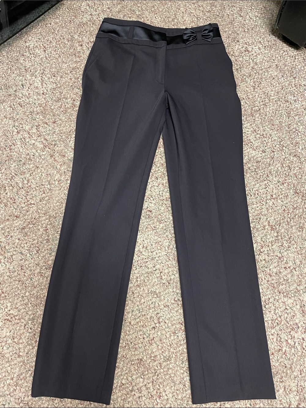 Lolen satin bow waistband dress trousers - new